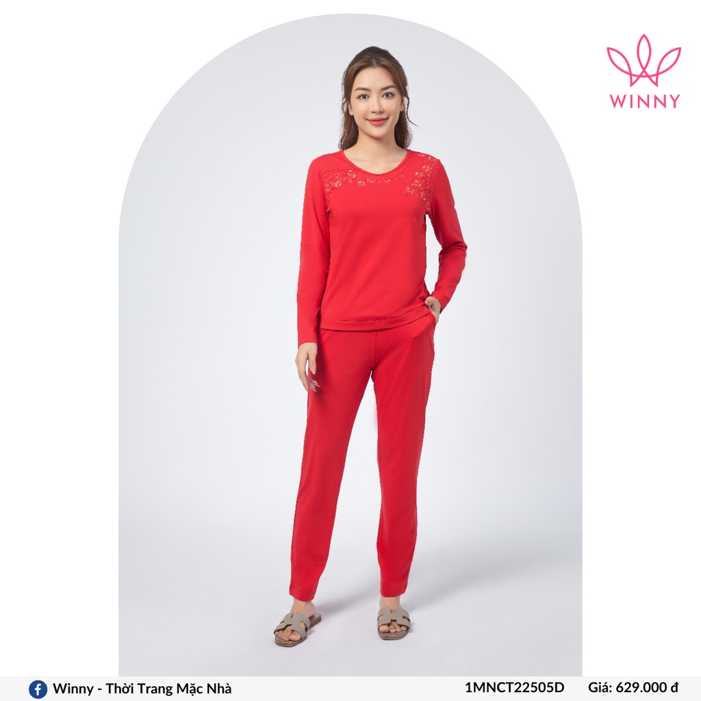 Bộ mặc nhà tay dài quần dài cotton Winny - 1MNCT22505D