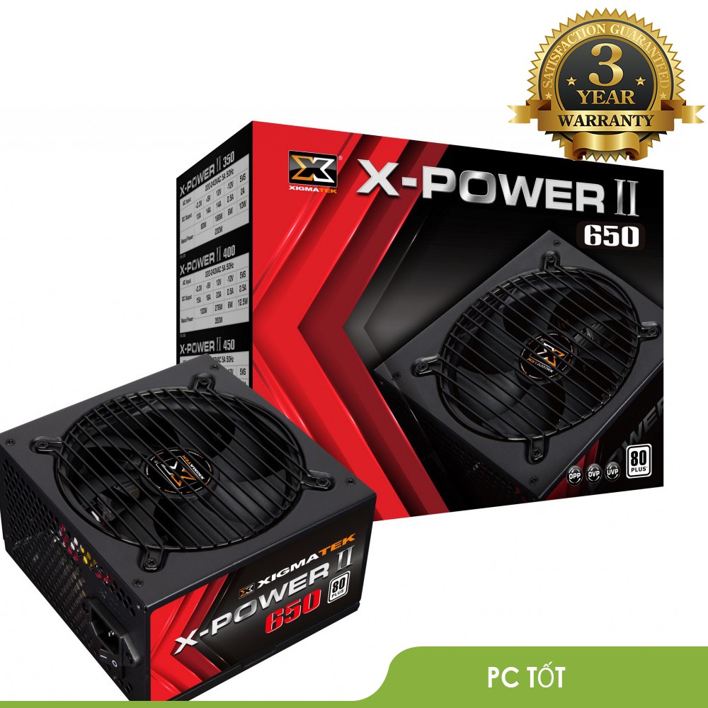 Nguồn máy tính Xigmatek X-POWER II 650-Bảo hành 36 T