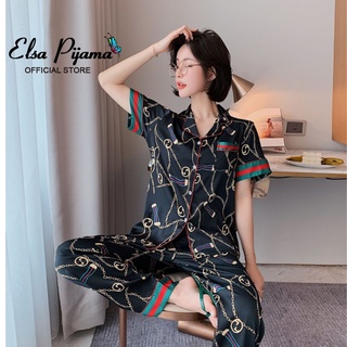 Bộ Lụa Mặc Nhà Pijama Nữ Chất Lụa Cao Cấp Mát Mềm Mịn Elsa Pijama