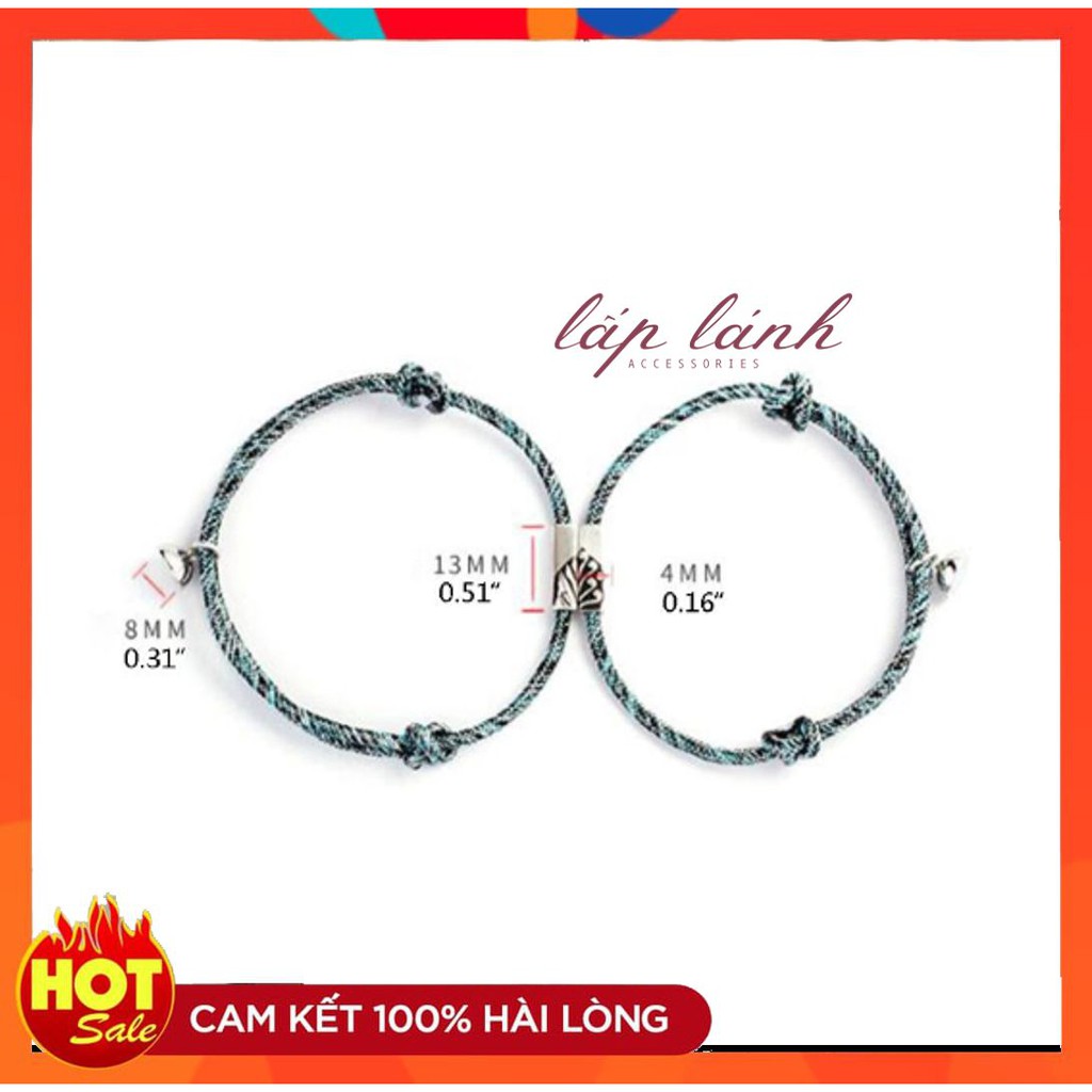 [Có sẵn] SET 2 DÂY/ VÒNG TAY ĐÔI TÌNH YÊU TÌNH BẠN NAM CHÂM QUÀ TẶNG HANDMADE VTLOVE01