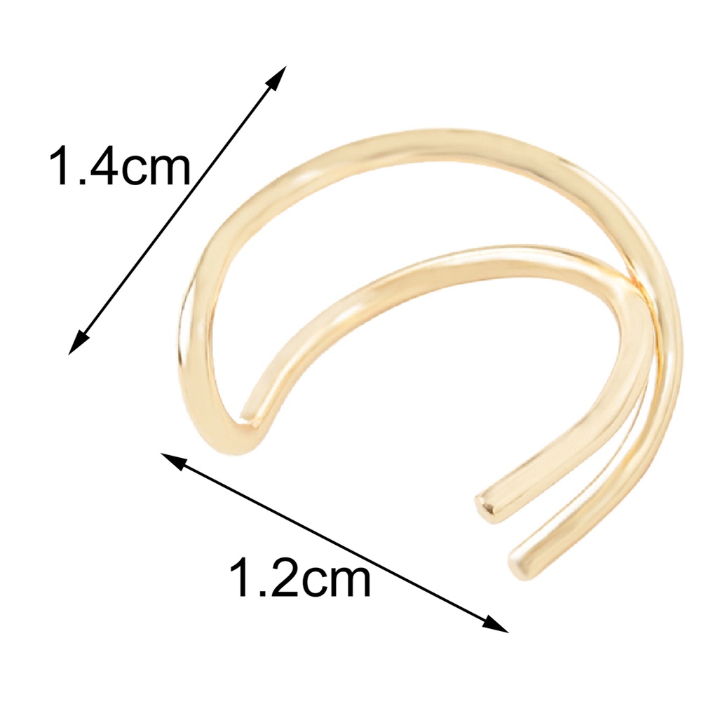 Đôi khuyên tai kẹp hai lớp thanh lịch dành cho nữ