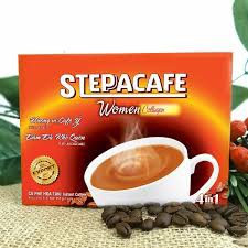 Cà phê chống lão hóa dành cho phụ nữ / hộp 15 gói - StepaCafe Women Collagen hoà tan 4in1 bổ sung collagen