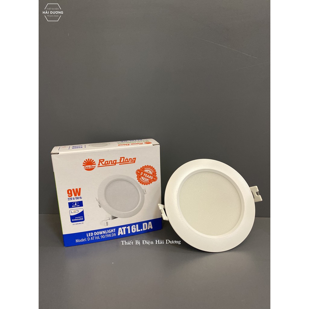 Bộ 3 Đèn Led Downlight Rạng Đông Âm Trần D AT16L 90/9W.DA - Ánh Sáng Trung Tính - Bảo hành 3 năm