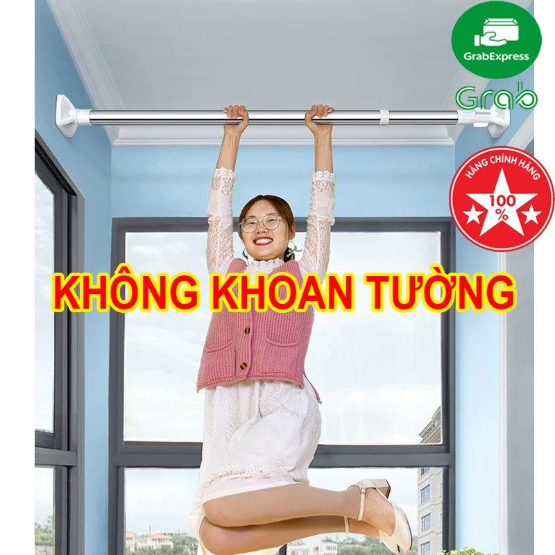Thanh treo đa năng inox không cần khoan tường