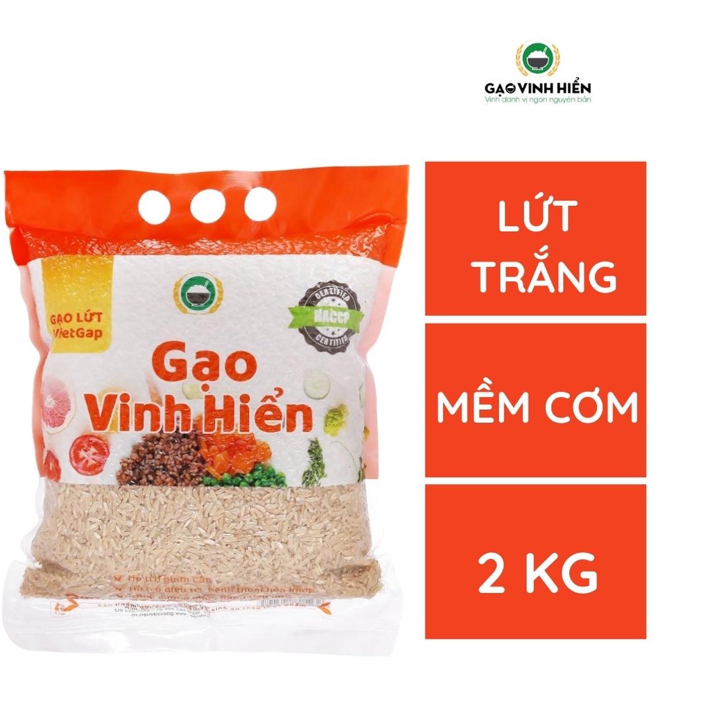 Combo 6 túi Gạo Lứt VietGAP 2kg tặng thêm 1 túi Lứt VietGAP 2kg - dẻo mềm, thơm ngon, đạt chuẩn VietGAP
