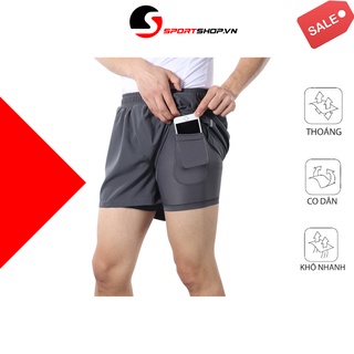 [HOT] -  Quần chạy bộ Nam Arsuxeo 2 lớp mềm mại, thiết kế hai túi tiện lợi... dành cho vận động thể thao