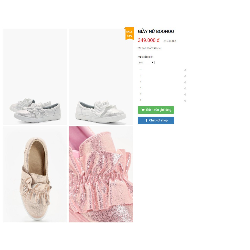 Giầy nữ Boohoo
