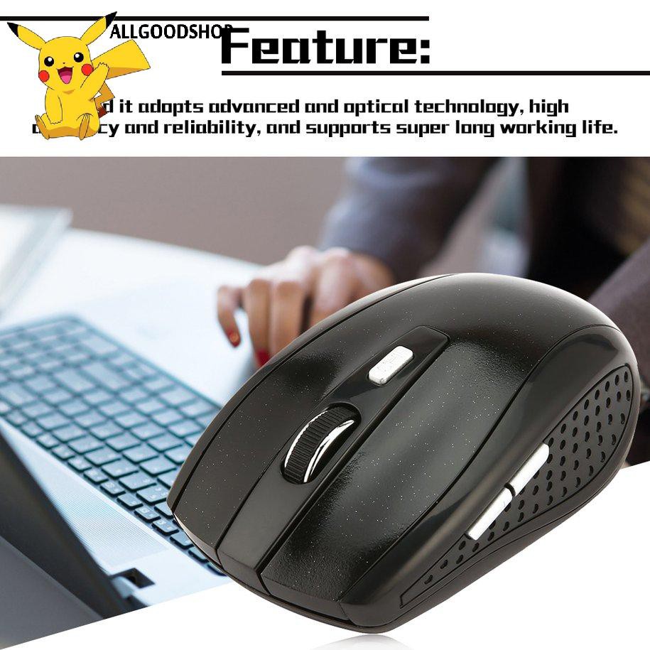 Chuột không dây đen-2.4GHz Portable Optical Gaming Mouse