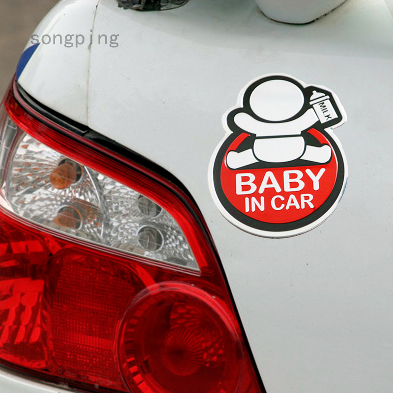 Miếng Dán Decal In Chữ Baby In The Car Cho Xe Hơi