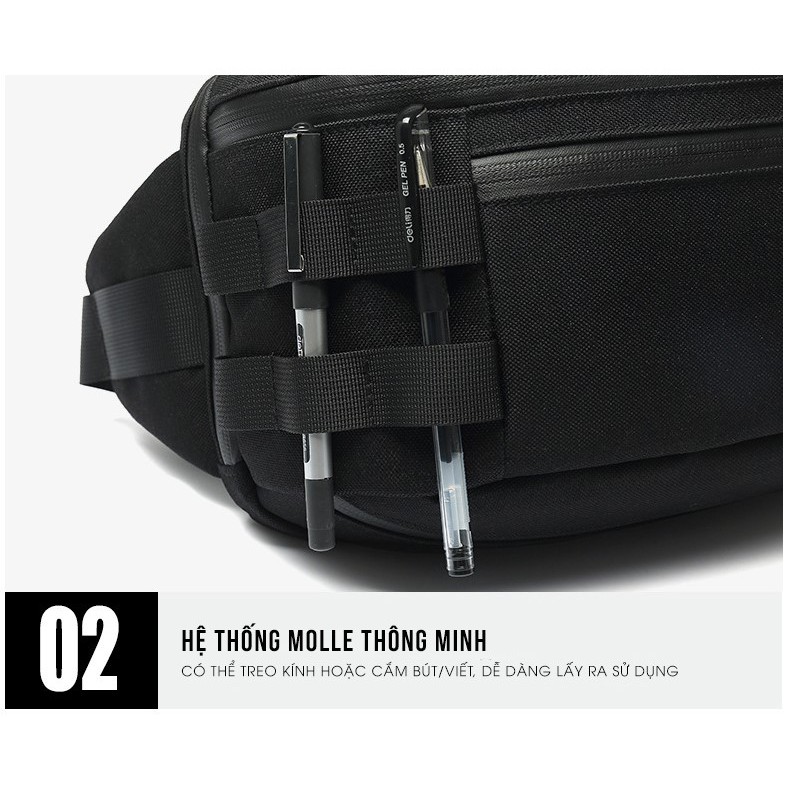 Túi đeo hông /đeo chéo công suất lớn dành cho biker – Ozuko 9340
