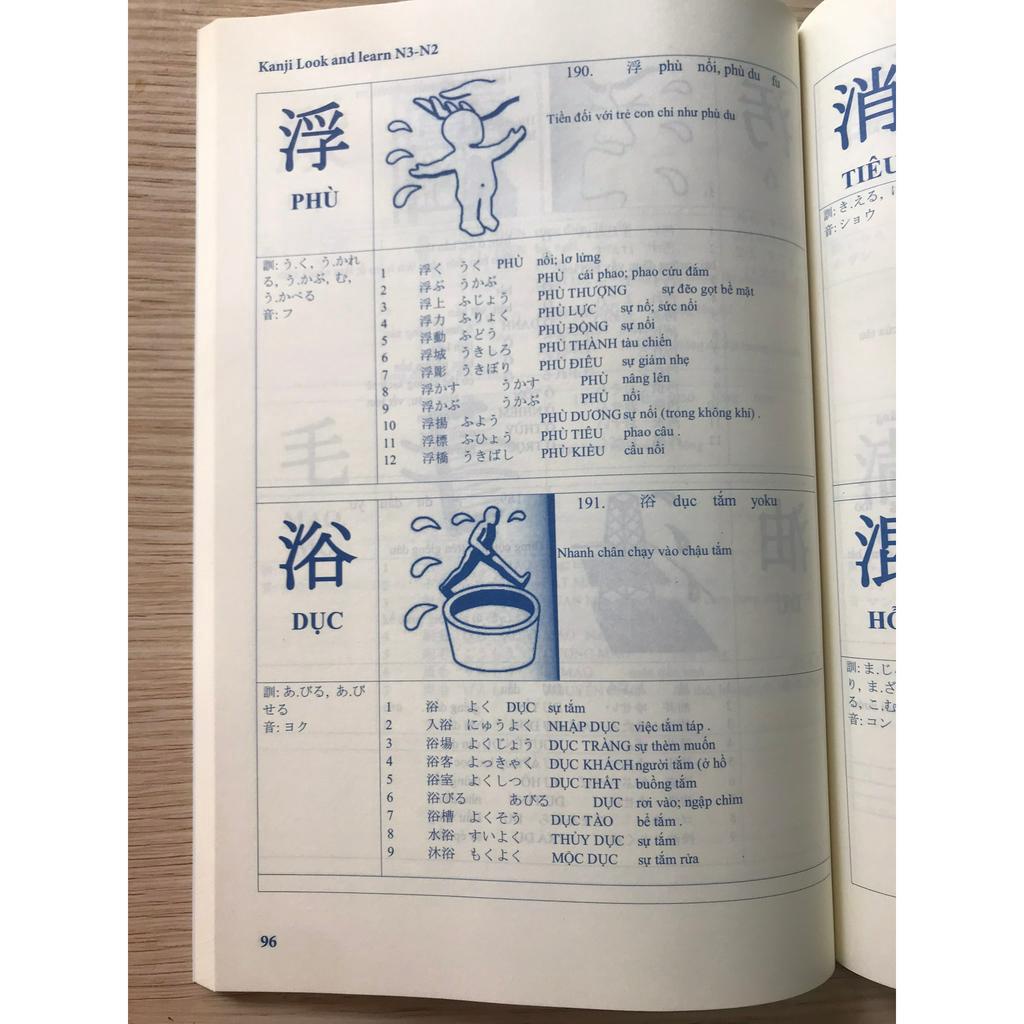 Sách - Kanji Look And Learn 560 Chữ Kanji Có Minh Họa Và Gợi Nhớ Bằng Hình Cấp Độ N3, N2