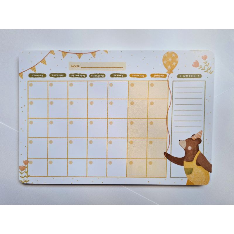 Planner Week A5 ( set giấy viết ghi chú kế hoạch trong tuần)