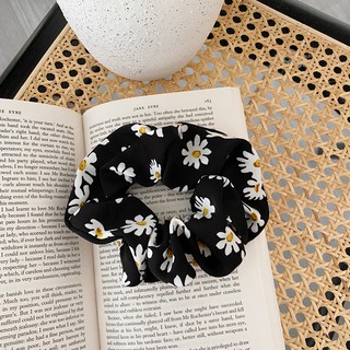 INS Cúc Scrunchies Dây Buộc Tóc Hoa
