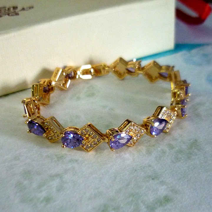 Lắc tay nữ đính đá tím LZ795