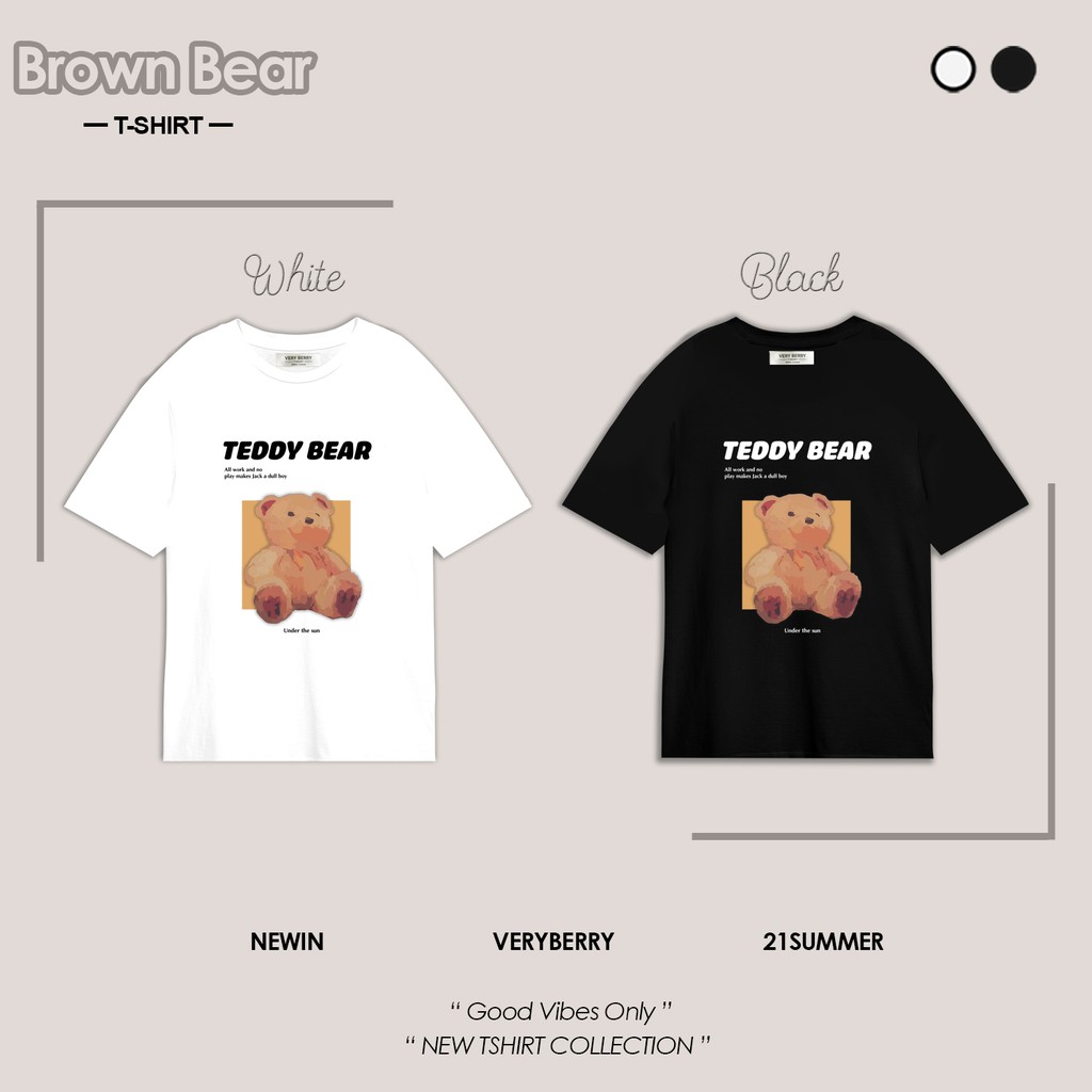 ÁO PHÔNG BROWN BEAR OVERSIZE TAY LỠ