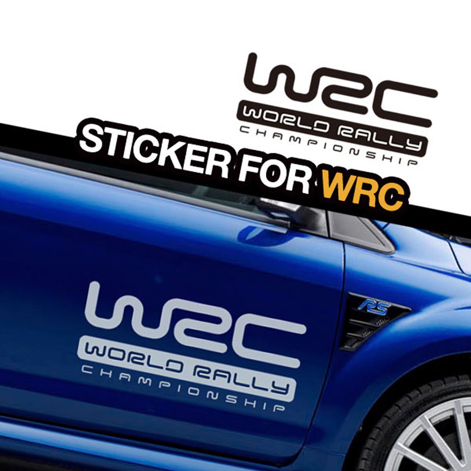 Bộ Decal dán cánh ô tô W2C Championship - Tem dán cánh cửa ô tô W2C