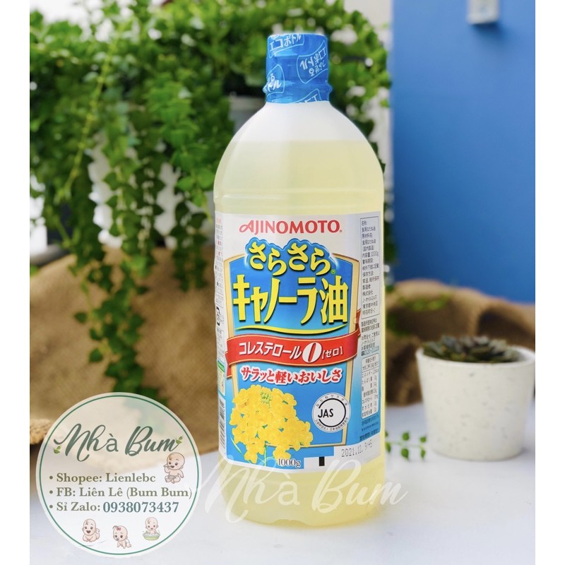 DẦU HẠT CẢI AJINOMOTO NHẬT 1 lít- Dầu cải