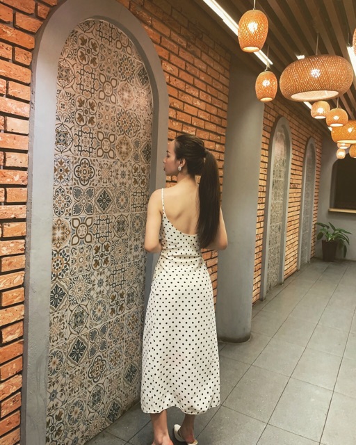 Váy chấm bi 2 dây