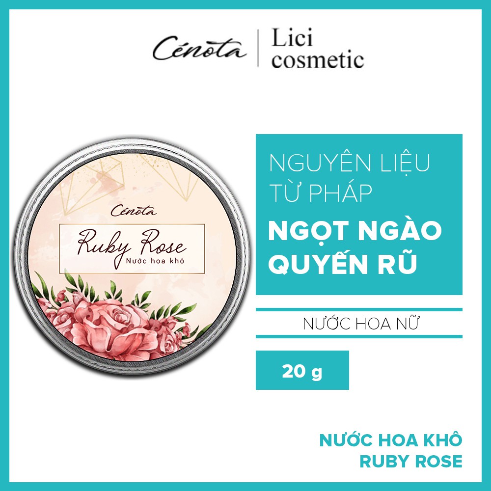 Nước hoa khô Cenota Ruby Rose, nước hoa khô thơm lâu quyến rũ