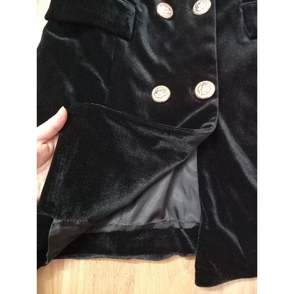 Đầm nhung cổ vest sang chảnh váy nhung có kèm belt