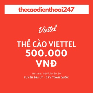 Thẻ viettel 500k / viettel 500k - nạp trả trước và trả sau