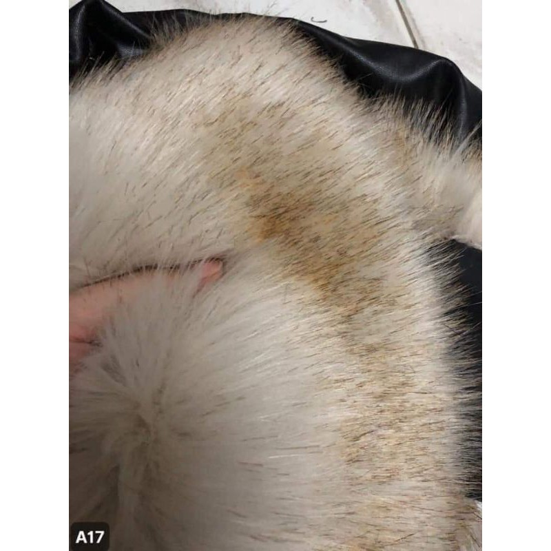 Áo da cổ lông sịn