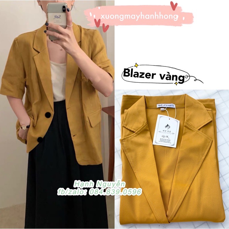 Áo Blazer tay lỡ, áo blazer/vest tay lửng kèm ảnh thật