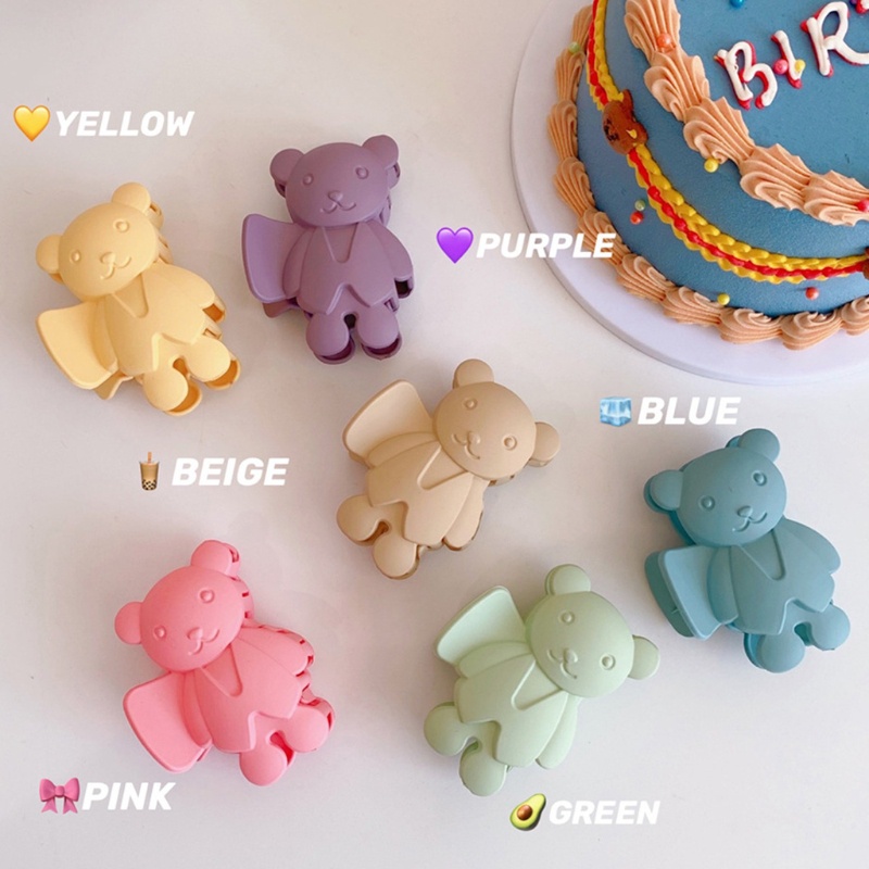 Kẹp Tóc Hình Móng Vuốt Gấu Màu Kẹo Ngọt Chống Trượt Thời Trang Cho Nữ