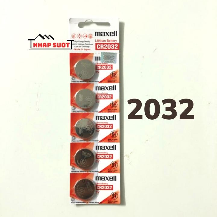 [Vỉ 5 Viên] Pin Khuy Áo Maxell CR 2032