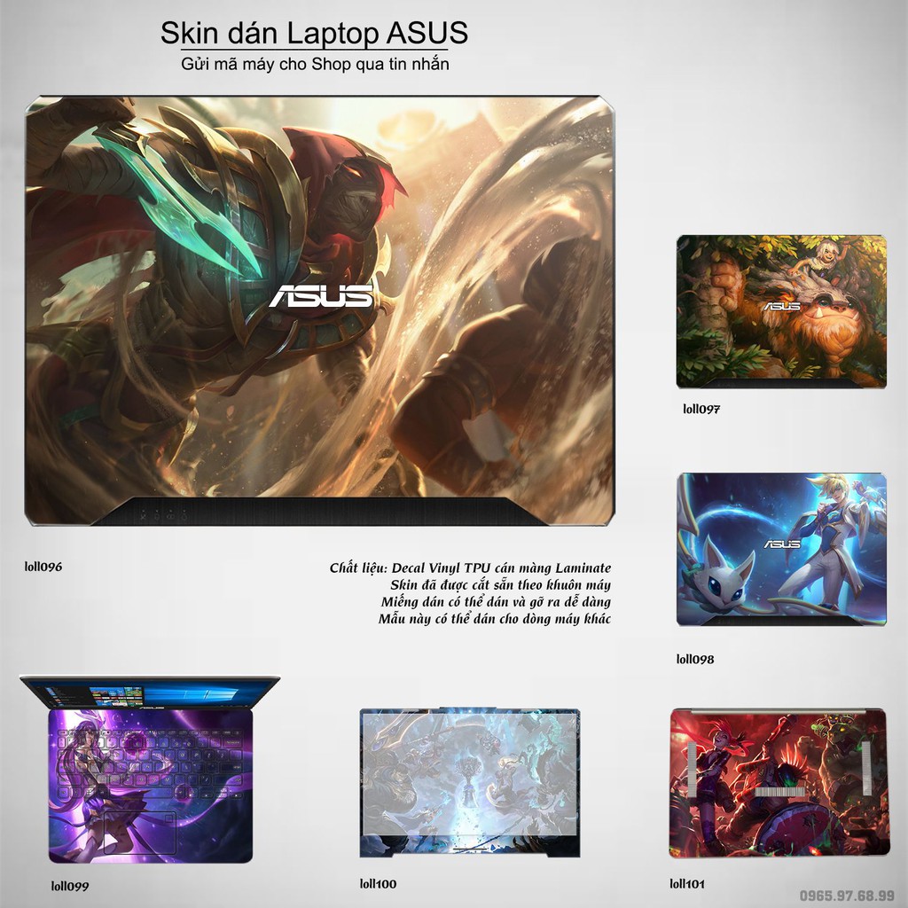 Skin dán Laptop Asus in hình Liên Minh Huyền Thoại _nhiều mẫu 14 (inbox mã máy cho Shop)