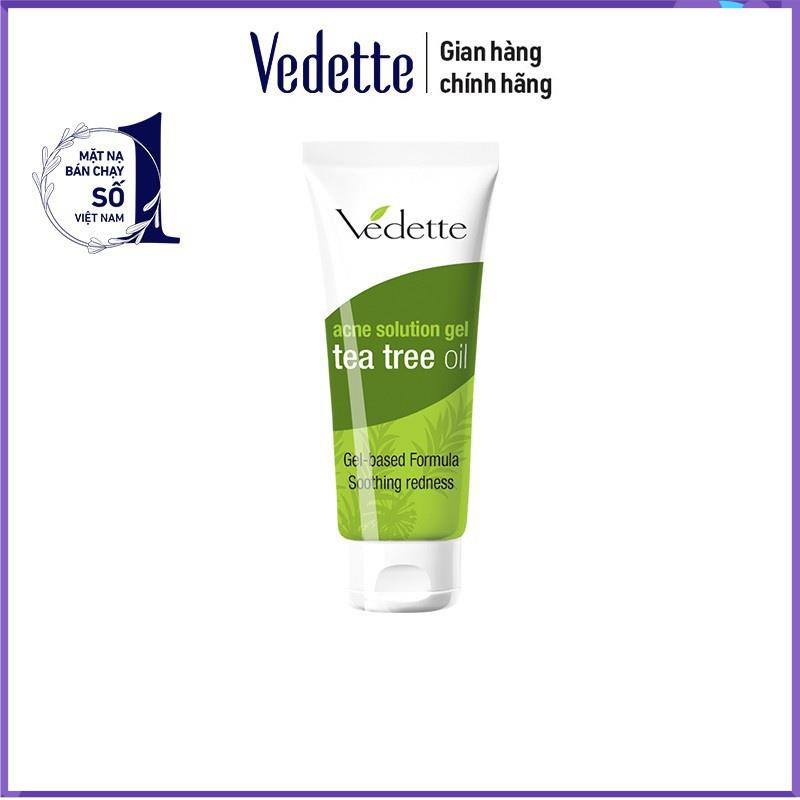 🍊 Bộ trà tràm mini Vedette Tea Tree Oil Acne Solution - Sáng da, Giảm viêm và Ngừa mụn