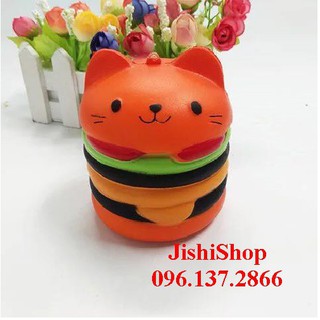 Squishy cat hamburger( Squishy Hambuger bánh mèo) k456