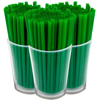 500g Ống hút thẳng dùng cho trà sữa, nước ép cà phê màu xanh lá độc đẹp lạ mắt - Green straw drinking