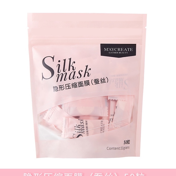 Mặt nạ nén Maycreate Silk Mask Mặt nạ lụa dưỡng ẩm da Luxuka MC07 (20 miếng)