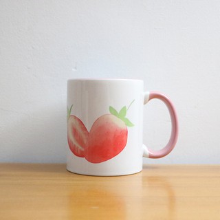 Cốc sứ uống trà cà phê in hình hoa quả trái cây đẹp mắt dễ thương