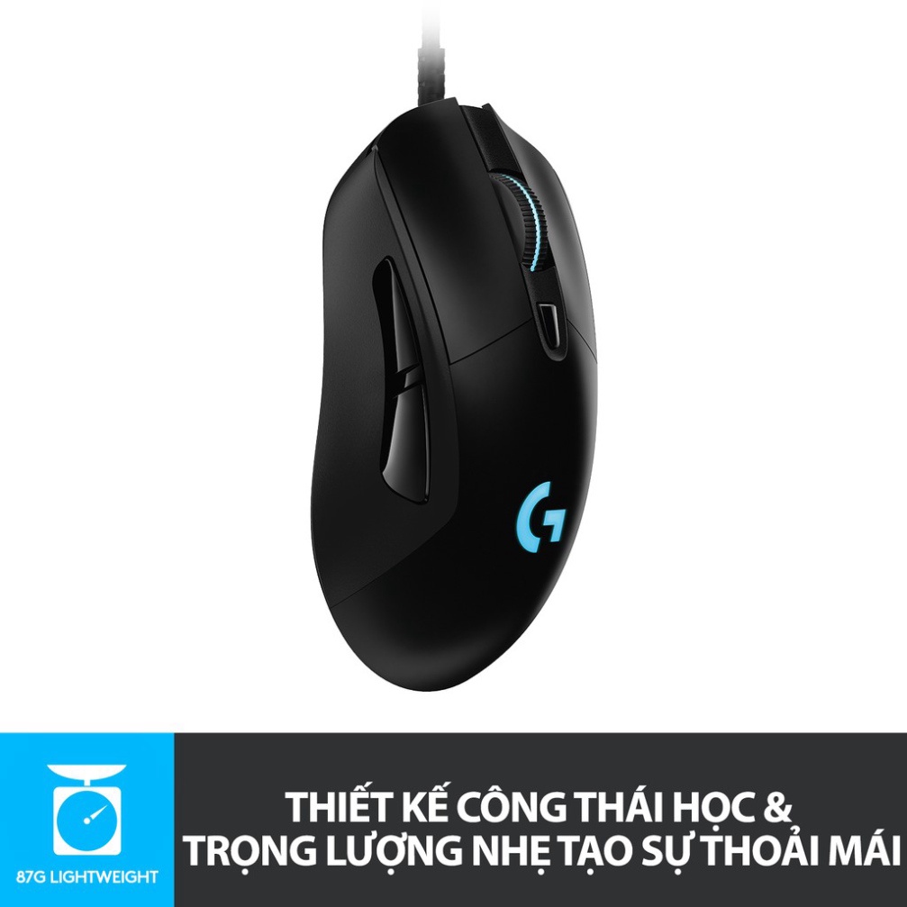 Chuột chơi game có dây Logitech G403 HERO 16.000 DPI, Chiếu sáng RGB