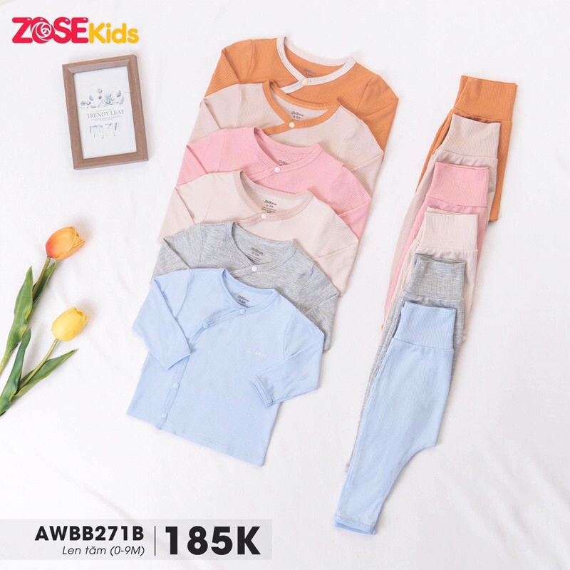 Bộ sơ sinh cài lệch- quần cạp cao ZoseKids cho bé