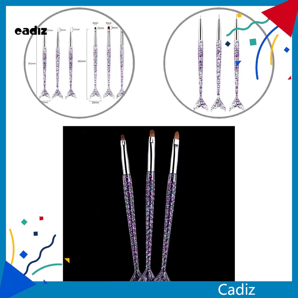 [Hàng mới về] Bộ cọ vẽ móng tay siêu mỏng cao cấp tiện dụng Cadi