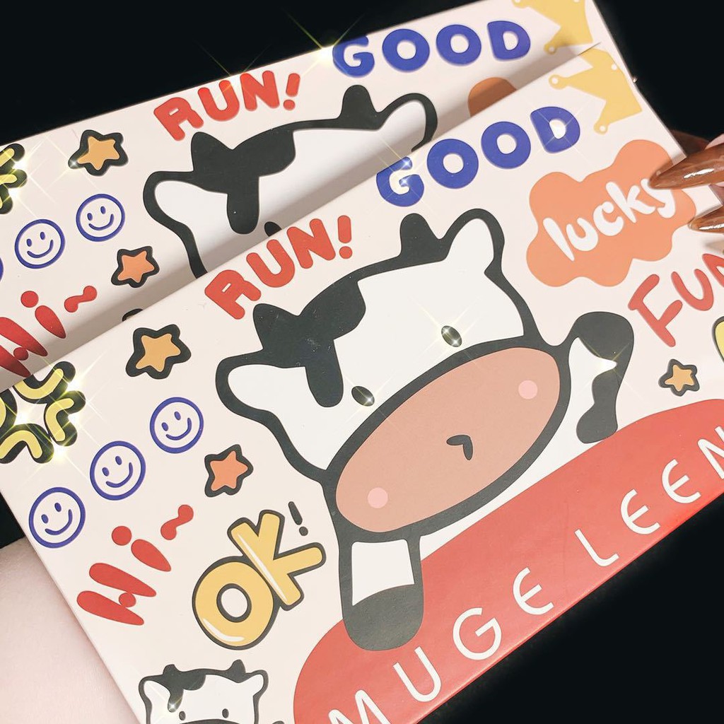 🌈🍒🐄 Bảng Phấn Mắt Bò Sữa Mugeleen 18 Ô Màu Tone Cam Nâu Siêu Tây | BigBuy360 - bigbuy360.vn