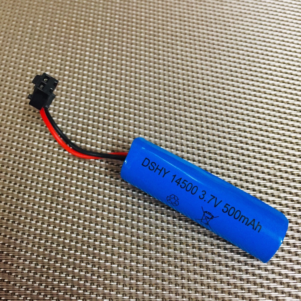 Pin sạc 14500 hình trụ 3.7V dung lượng 500mAh chân cắm Jack SM-2P