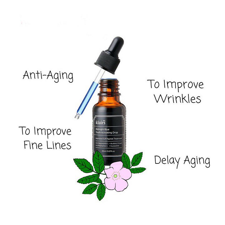 Serum Klairs Midnight Blue Youth Activating Drop 20ml giúp dưỡng ẩm và phục hồi da | BigBuy360 - bigbuy360.vn