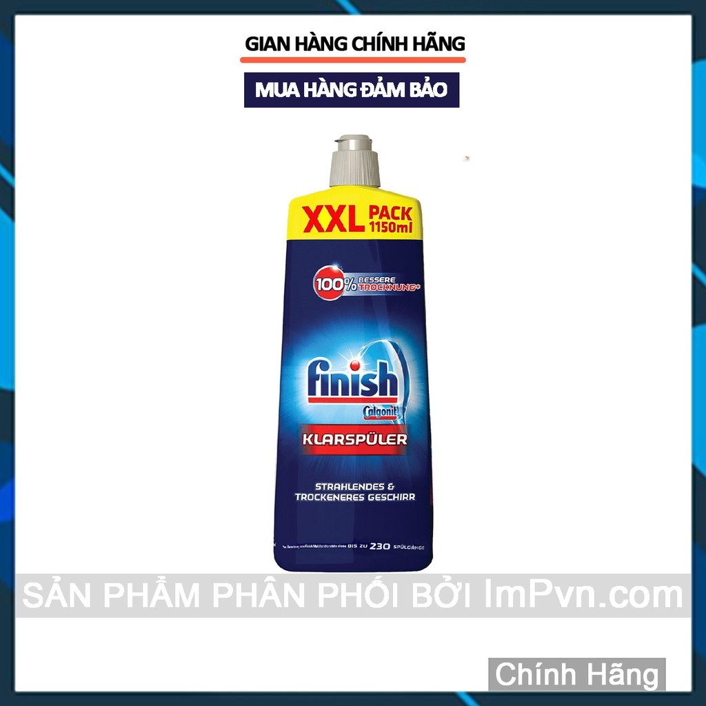 Nước làm bóng Finish 1150ml  chuyên dụng cho máy rửa bát  - ImP - ImPvn