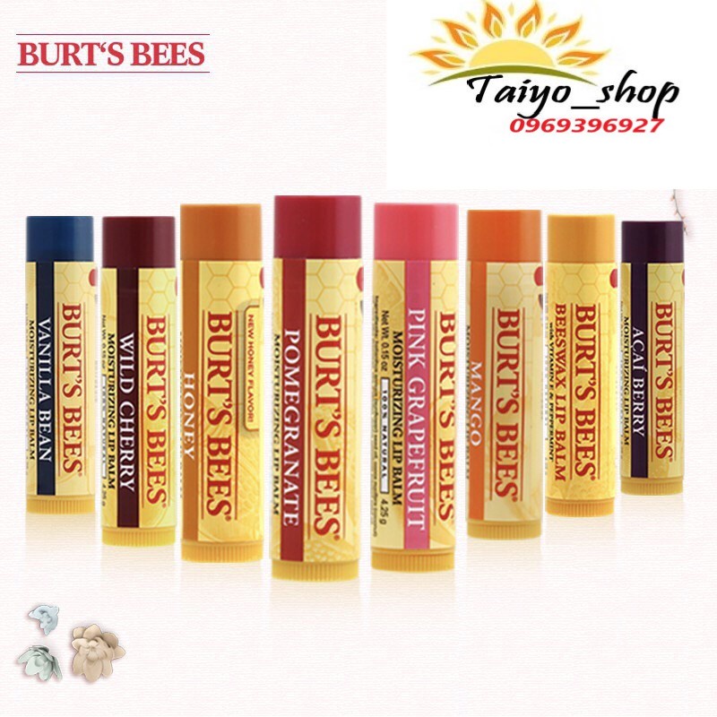 Son dưỡng môi Burt s Bees Moisturing Lip Balm 100 % Natural 4.25g
