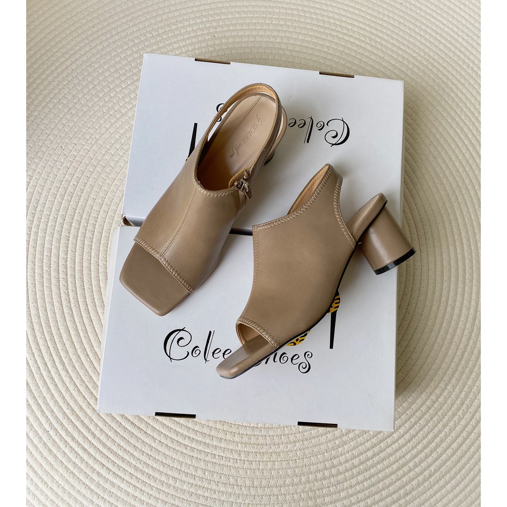 GIÀY SANDAL COLLE GIẢ BOOT GÓT TRÒN 5P