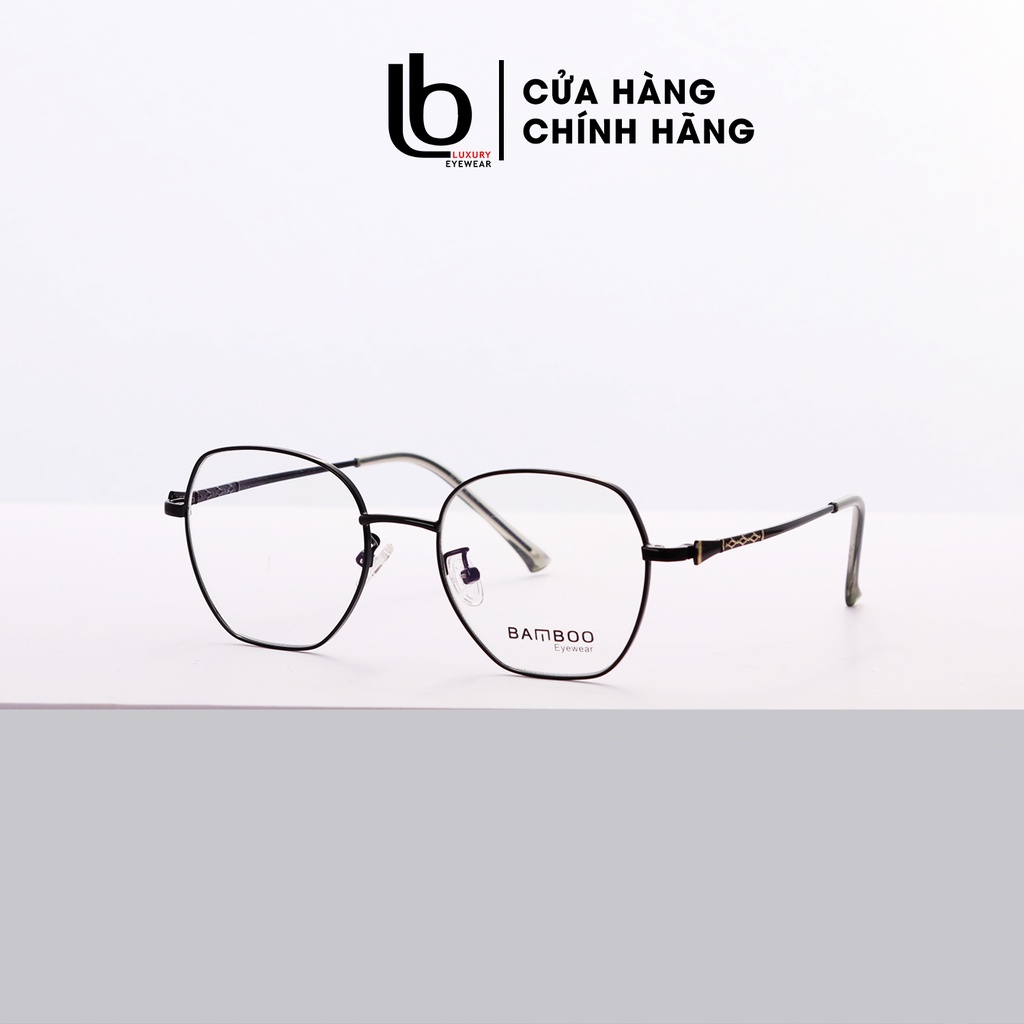 Gọng kính cận Lục giác nam nữ Bamboo 90 339 chất liệu Kim loại phụ kiện thời trang - LB Eyewear
