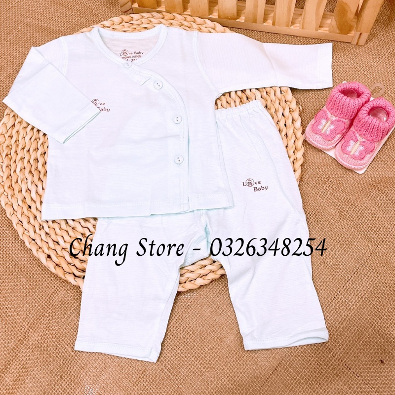 Bộ tay dài than tre cho bé - Bộ quần áo bé Love Baby