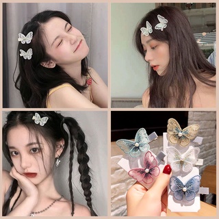Kẹp tóc hình bướm thêu phong cách vintage thời trang cho nữ