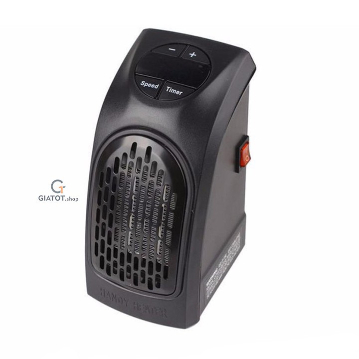 Quạt sưởi mimi, máy sưởi mini ấm tiết kiệm điện Handy Heater có hẹn giờ, cắm điện trực tiếp