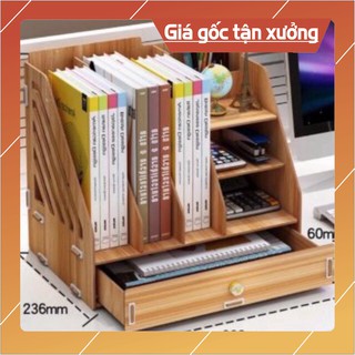 Kệ sách mini để bàn bằng gỗ đa năng