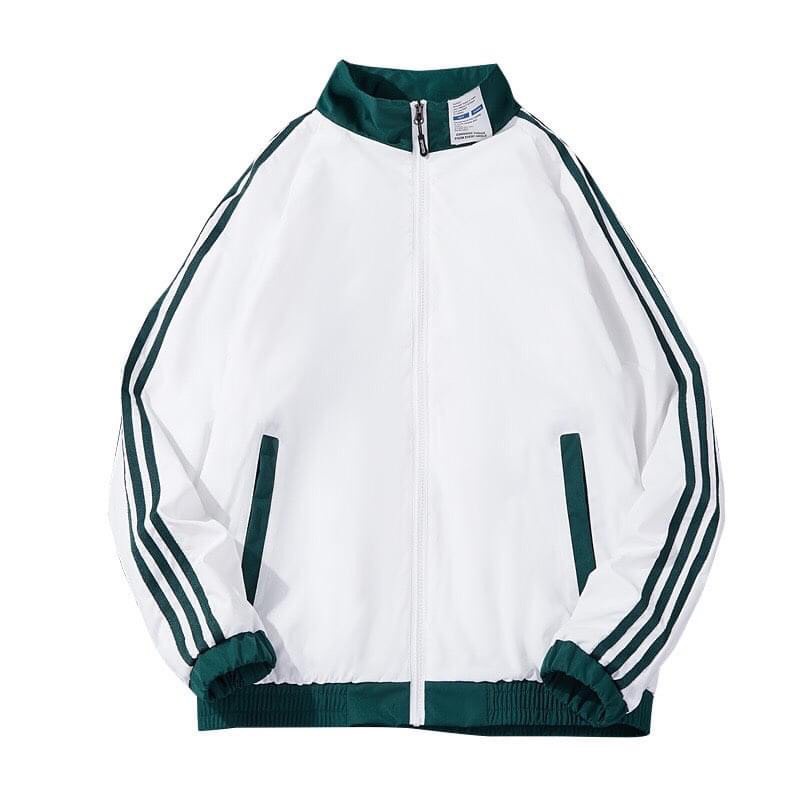 ÁO KHOÁC DÙ NAM NỮ 2 LỚP PHONG CÁCH HÀN QUỐC KHÔNG NÓN SỌC TAY SIÊU HOT